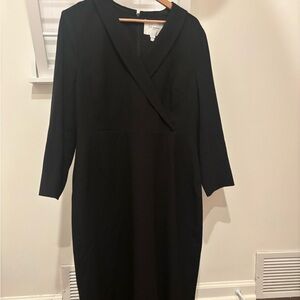 LK Bennett Elegant Black Long Sleeve Dress